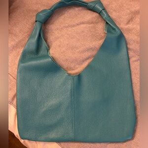 Teal Leather Italy large hobo Bag
NWOT